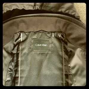 Calvin Klein womans Black Wool Hooded blend Coat